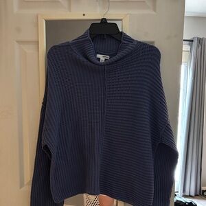Sonoma Navy Cowl Neck Sweater